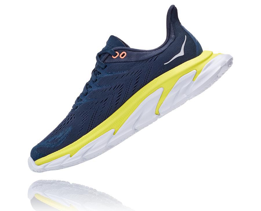 Hoka One One Clifton Edge Löparskor Dam - Marinblå - XRZEB-4627